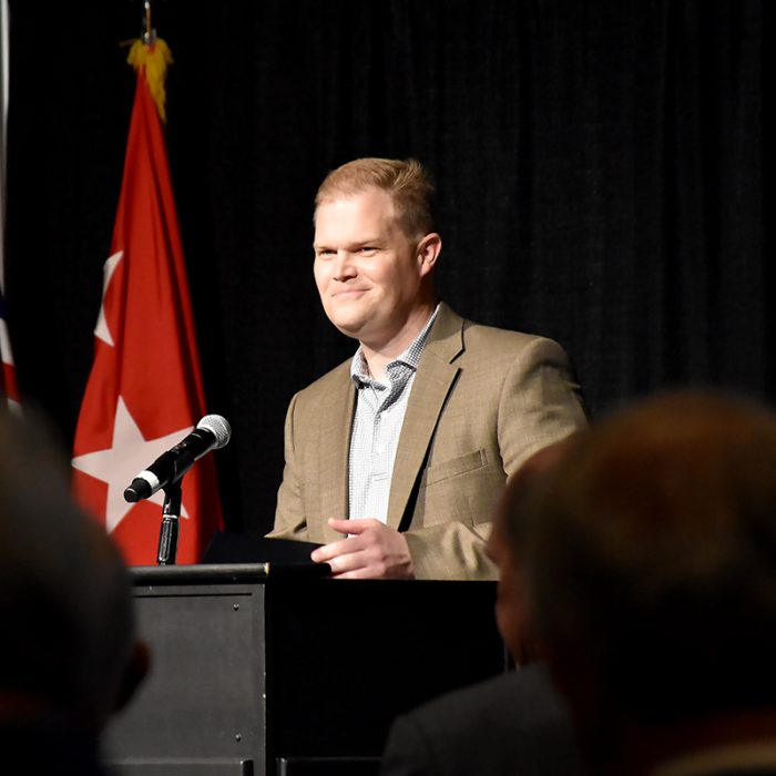 The Air, Space and Missile Defense Association recognizes several members of U.S. Army Space and Missile Defense Command and Redstone Arsenal at its annual luncheon at the Von Braun Center, Huntsville, Alabama, May 13, 2022. (photos by Ronald Bailey and Ayumi Davis)