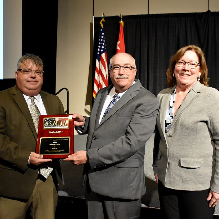 The Air, Space and Missile Defense Association recognizes several members of U.S. Army Space and Missile Defense Command and Redstone Arsenal at its annual luncheon at the Von Braun Center, Huntsville, Alabama, May 13, 2022. (photos by Ronald Bailey and Ayumi Davis)