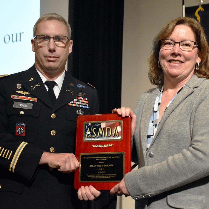 The Air, Space and Missile Defense Association recognizes several members of U.S. Army Space and Missile Defense Command and Redstone Arsenal at its annual luncheon at the Von Braun Center, Huntsville, Alabama, May 13, 2022. (photos by Ronald Bailey and Ayumi Davis)