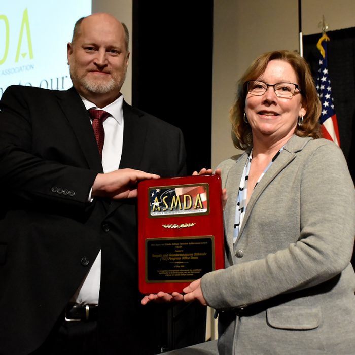 The Air, Space and Missile Defense Association recognizes several members of U.S. Army Space and Missile Defense Command and Redstone Arsenal at its annual luncheon at the Von Braun Center, Huntsville, Alabama, May 13, 2022. (photos by Ronald Bailey and Ayumi Davis)