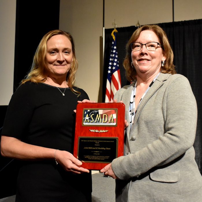 The Air, Space and Missile Defense Association recognizes several members of U.S. Army Space and Missile Defense Command and Redstone Arsenal at its annual luncheon at the Von Braun Center, Huntsville, Alabama, May 13, 2022. (photos by Ronald Bailey and Ayumi Davis)