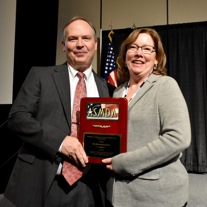 The Air, Space and Missile Defense Association recognizes several members of U.S. Army Space and Missile Defense Command and Redstone Arsenal at its annual luncheon at the Von Braun Center, Huntsville, Alabama, May 13, 2022. (photos by Ronald Bailey and Ayumi Davis)