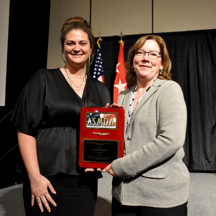The Air, Space and Missile Defense Association recognizes several members of U.S. Army Space and Missile Defense Command and Redstone Arsenal at its annual luncheon at the Von Braun Center, Huntsville, Alabama, May 13, 2022. (photos by Ronald Bailey and Ayumi Davis)