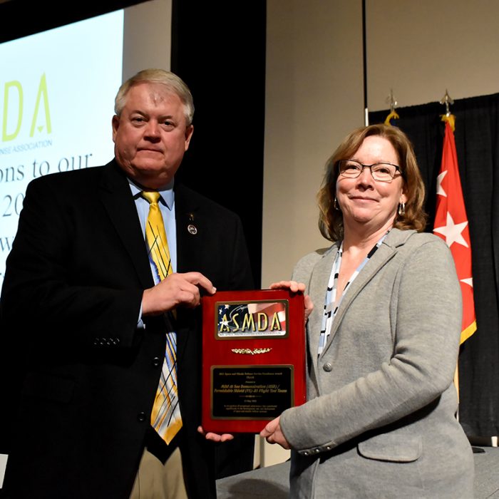 The Air, Space and Missile Defense Association recognizes several members of U.S. Army Space and Missile Defense Command and Redstone Arsenal at its annual luncheon at the Von Braun Center, Huntsville, Alabama, May 13, 2022. (photos by Ronald Bailey and Ayumi Davis)