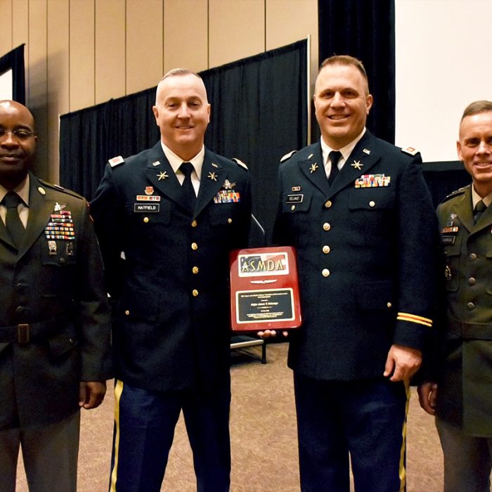 The Air, Space and Missile Defense Association recognizes several members of U.S. Army Space and Missile Defense Command and Redstone Arsenal at its annual luncheon at the Von Braun Center, Huntsville, Alabama, May 13, 2022. (photos by Ronald Bailey and Ayumi Davis)