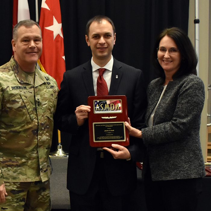 LTG James Dickinson is the guest speaker during the 24th Air, Space and Missile Defense Association annual luncheon Feb. 21 at the Jackson Center in Huntsville, Alabama.