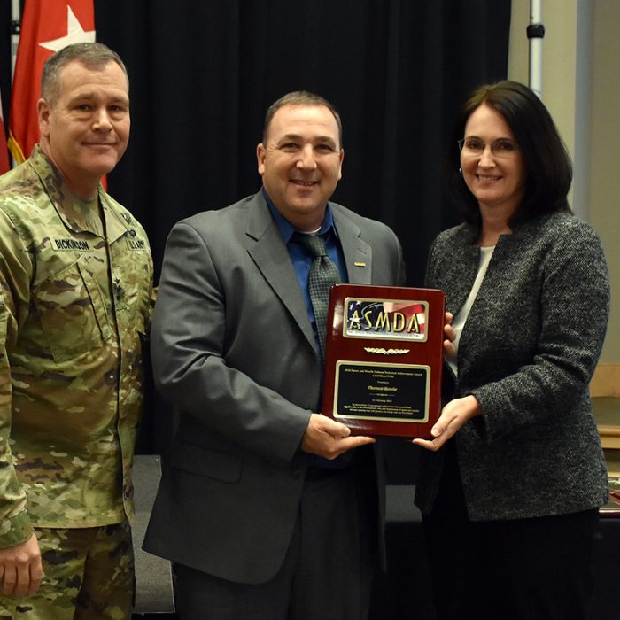 LTG James Dickinson is the guest speaker during the 24th Air, Space and Missile Defense Association annual luncheon Feb. 21 at the Jackson Center in Huntsville, Alabama.