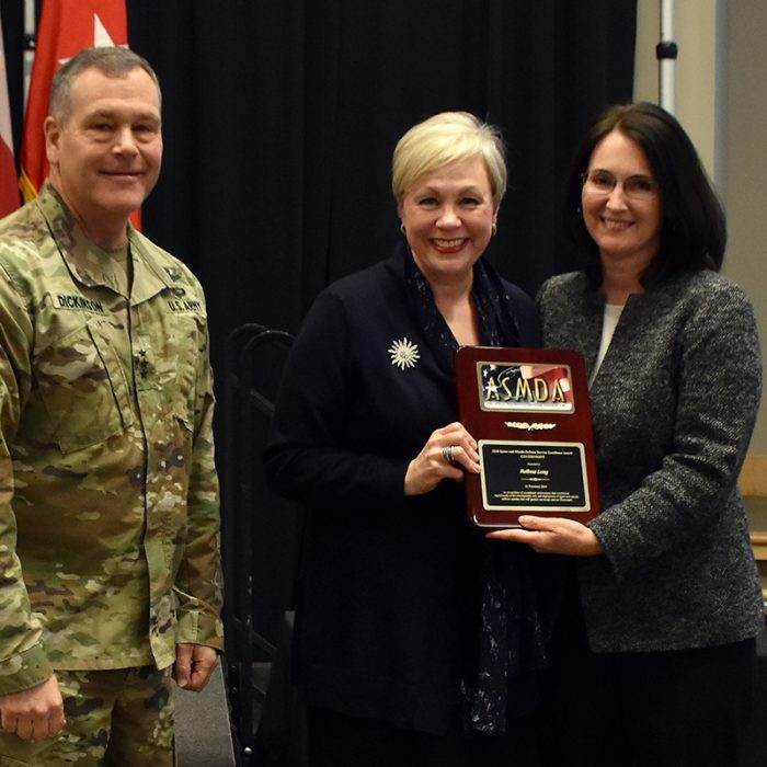 LTG James Dickinson is the guest speaker during the 24th Air, Space and Missile Defense Association annual luncheon Feb. 21 at the Jackson Center in Huntsville, Alabama.