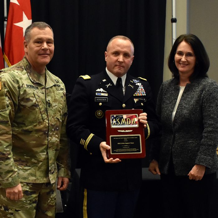 LTG James Dickinson is the guest speaker during the 24th Air, Space and Missile Defense Association annual luncheon Feb. 21 at the Jackson Center in Huntsville, Alabama.